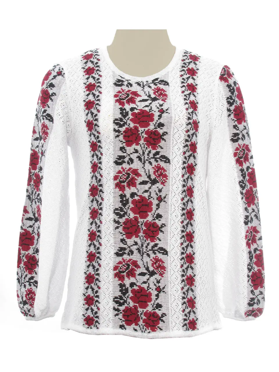 Women's embroidered blouse crocheted Troyanda