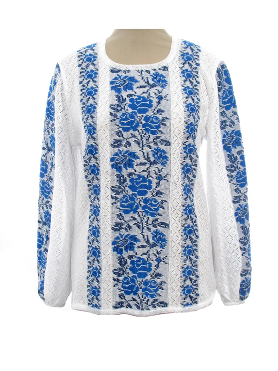 Women's embroidered blouse crocheted Troyanda