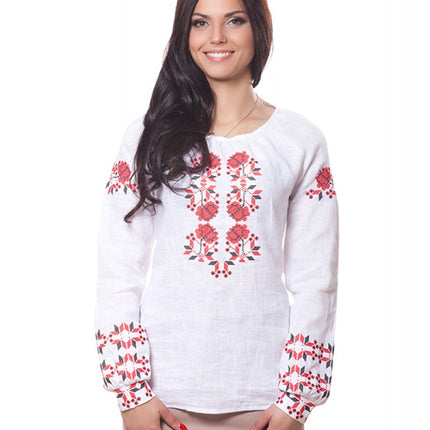 Women's embroidered linen shirt