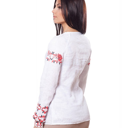 Women's embroidered linen shirt