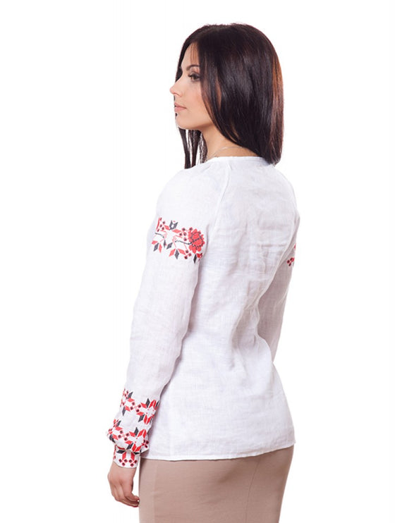 Women's embroidered linen shirt