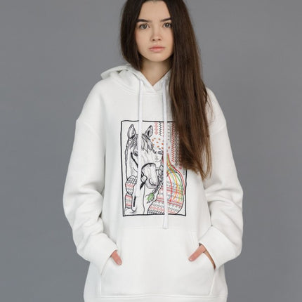 Women's hoodie with embroidery