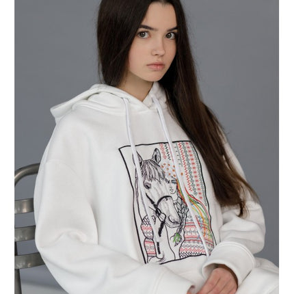 Women's hoodie with embroidery