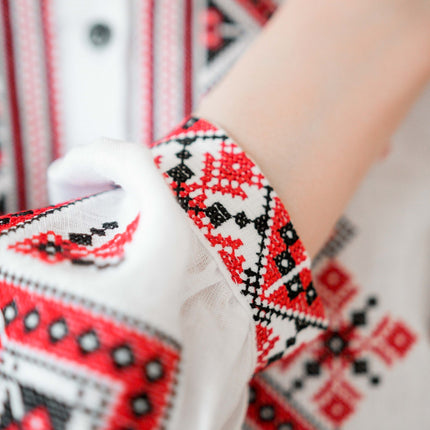 Women's vyshyvanka with a placket