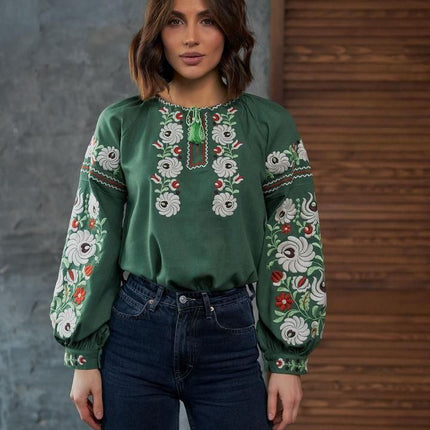 Embroidered blouse for women Petrykivka