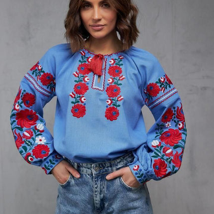 Embroidered blouse for women Petrykivka