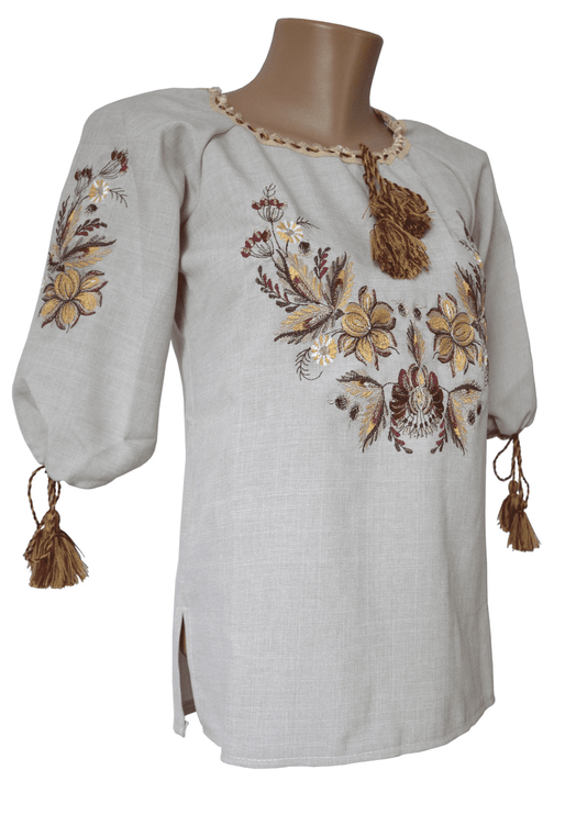 Women's embroidered shirt with embroidery on the chest in Ukrainian style