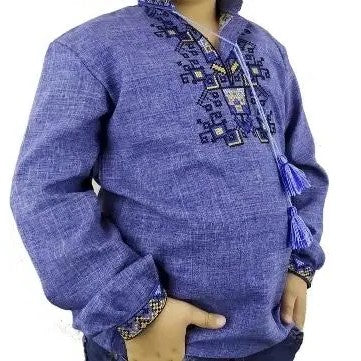 Denim embroidered jacket for a boy
